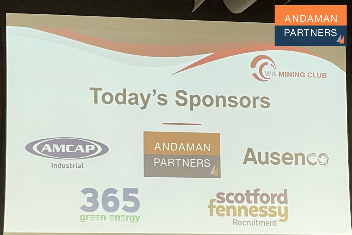 Read more about the article ANDAMAN PARTNERS Co-sponsored the West Australian Mining Club Luncheon in Perth on 27 February 2025