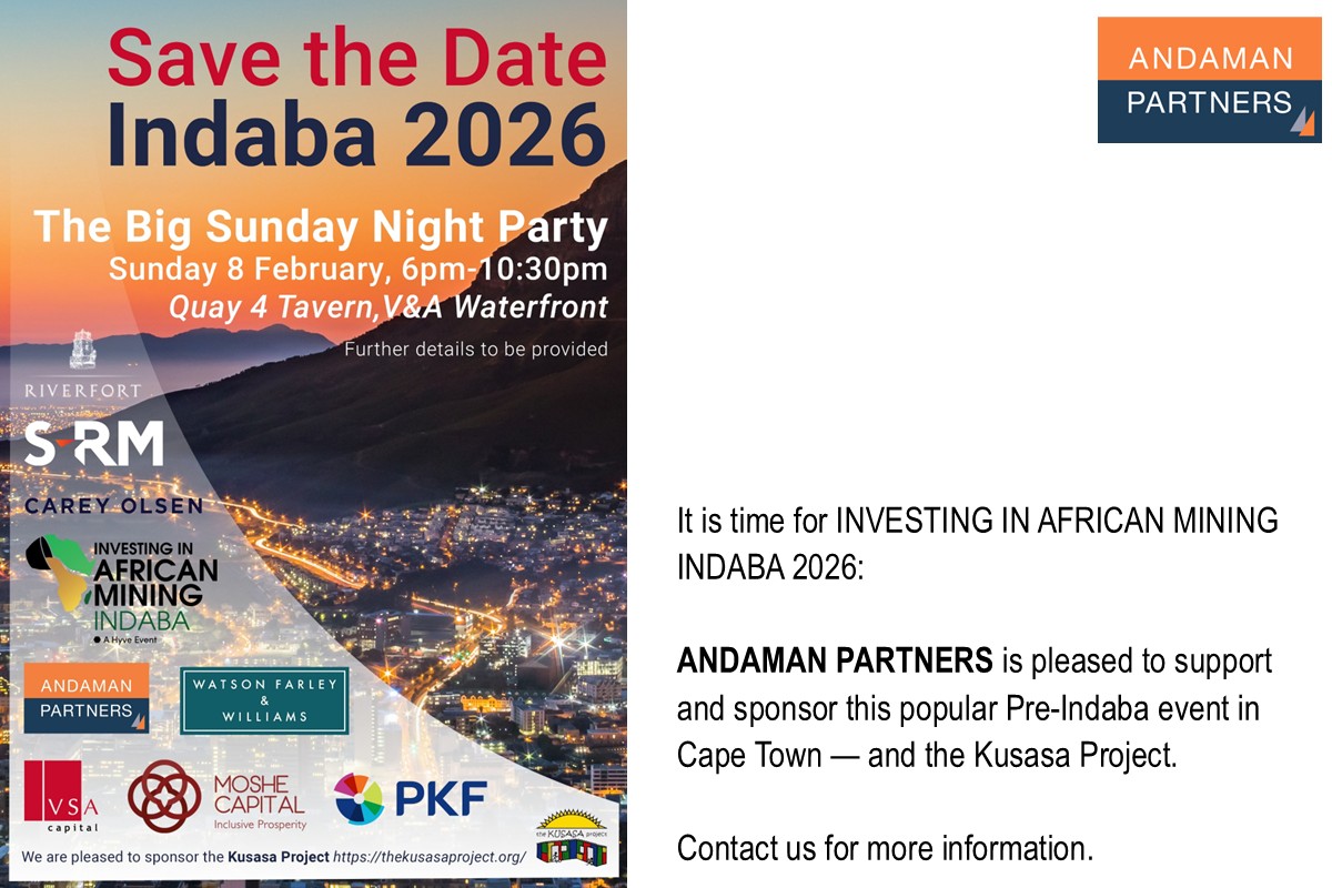 Read more about the article Join ANDAMAN PARTNERS at Networking Event in Cape Town Ahead of Mining Indaba 2026